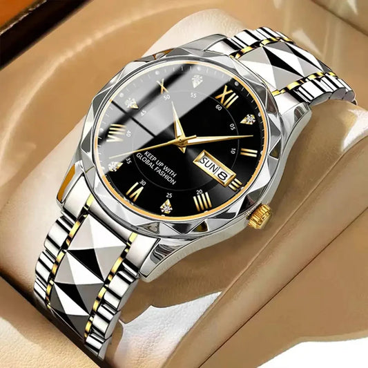 Branded Stainless Steel Business Quartz Watch