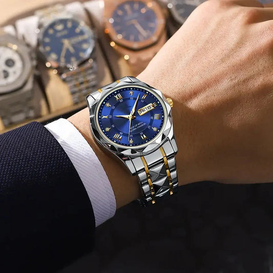 Branded Stainless Steel Business Quartz Watch